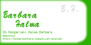 barbara halma business card